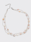 Pearl Tides Multicolor Baroque Pearl Layered Necklace