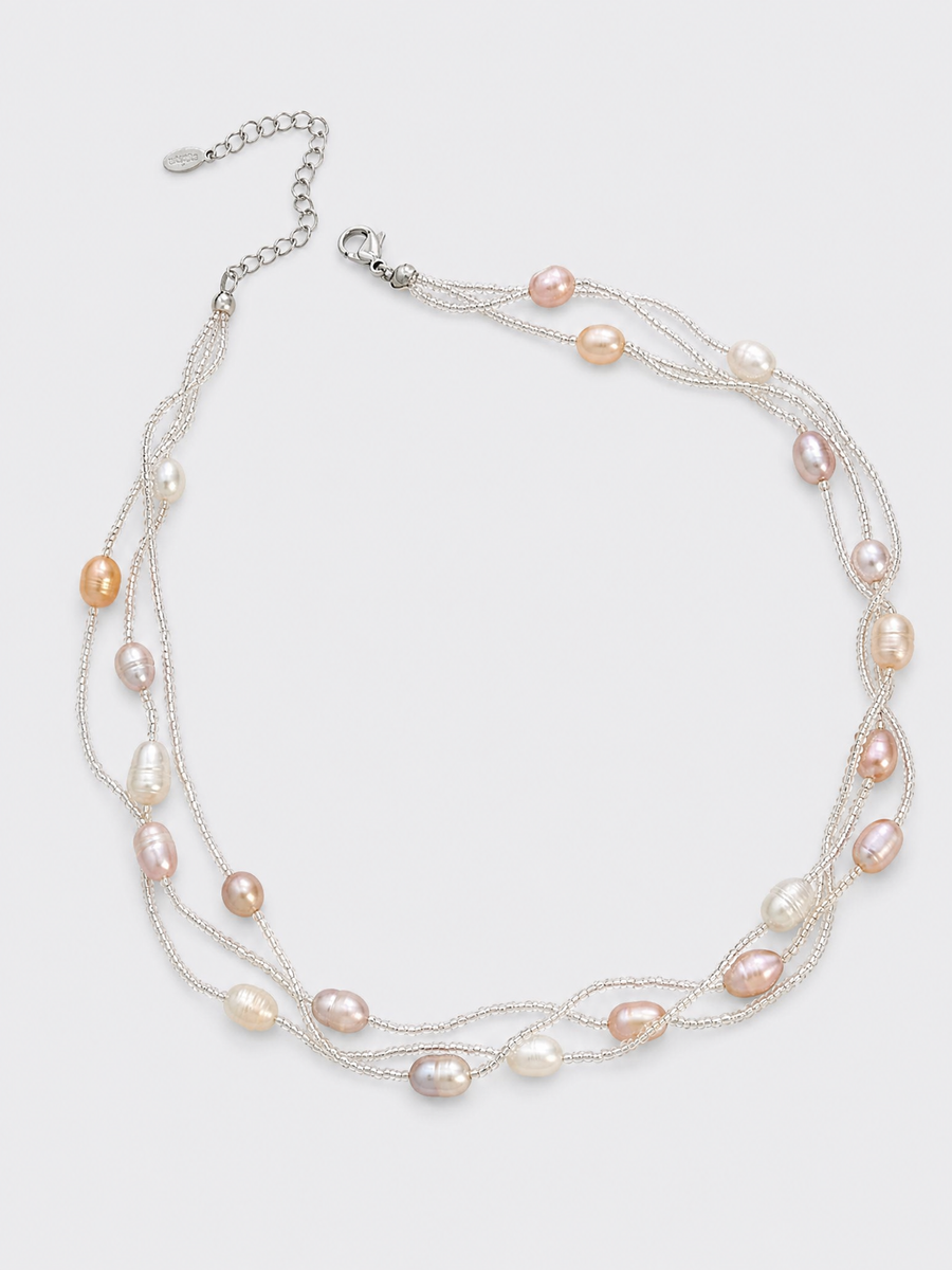 Pearl Tides Multicolor Baroque Pearl Layered Necklace