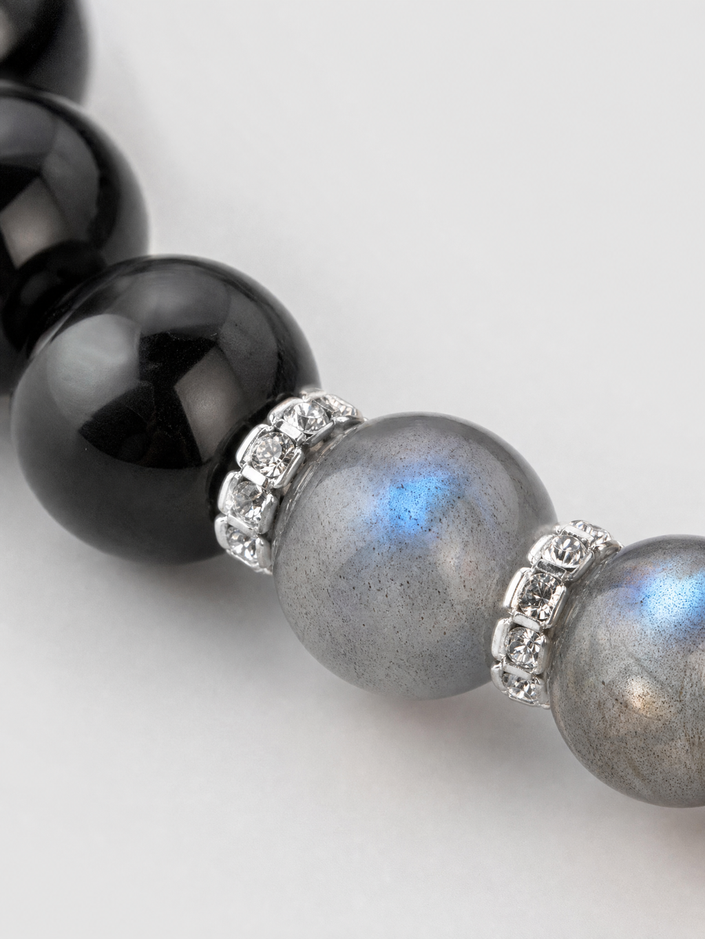 Midnight Aurora Obsidian & Labradorite Bracelet